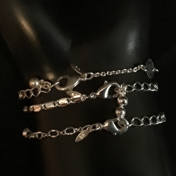 NWT AVON Three(3) Silvertone chain bracelet set,  various designs (2004) - Picture 4 of 14